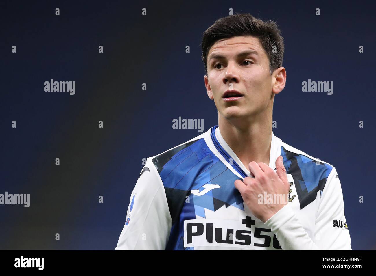 Matteo Pessina of Atalanta  reacts during the Serie A match at Giuseppe Meazza, Milan. Picture date: 8th March 2021. Picture credit should read: Jonathan Moscrop/Sportimage via PA Images Stock Photo