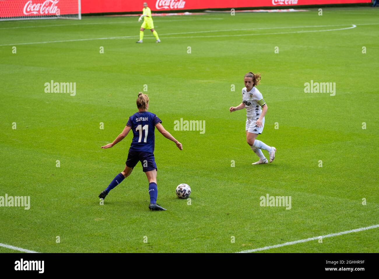 The Women Royal Sporting Club Anderlecht RSCA against the Charleroi Femina, in a duel Stock Photo