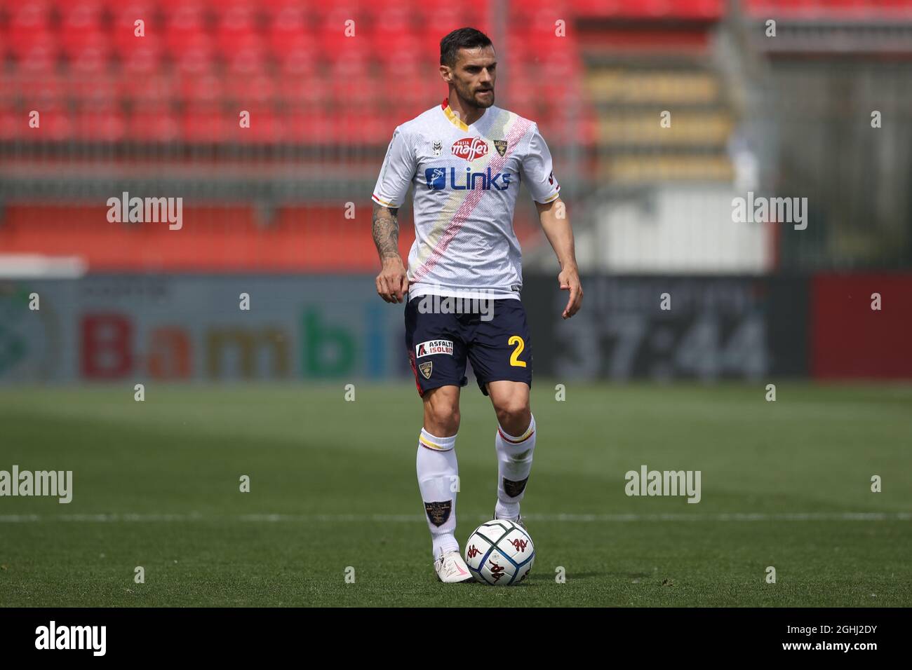 Monza, , 4th May 2021. Christian Maggio of US Lecce during the Serie B match at U-Power Stadium, Monza. Picture credit should read: Jonathan Moscrop / Sportimage via PA Images Stock Photo