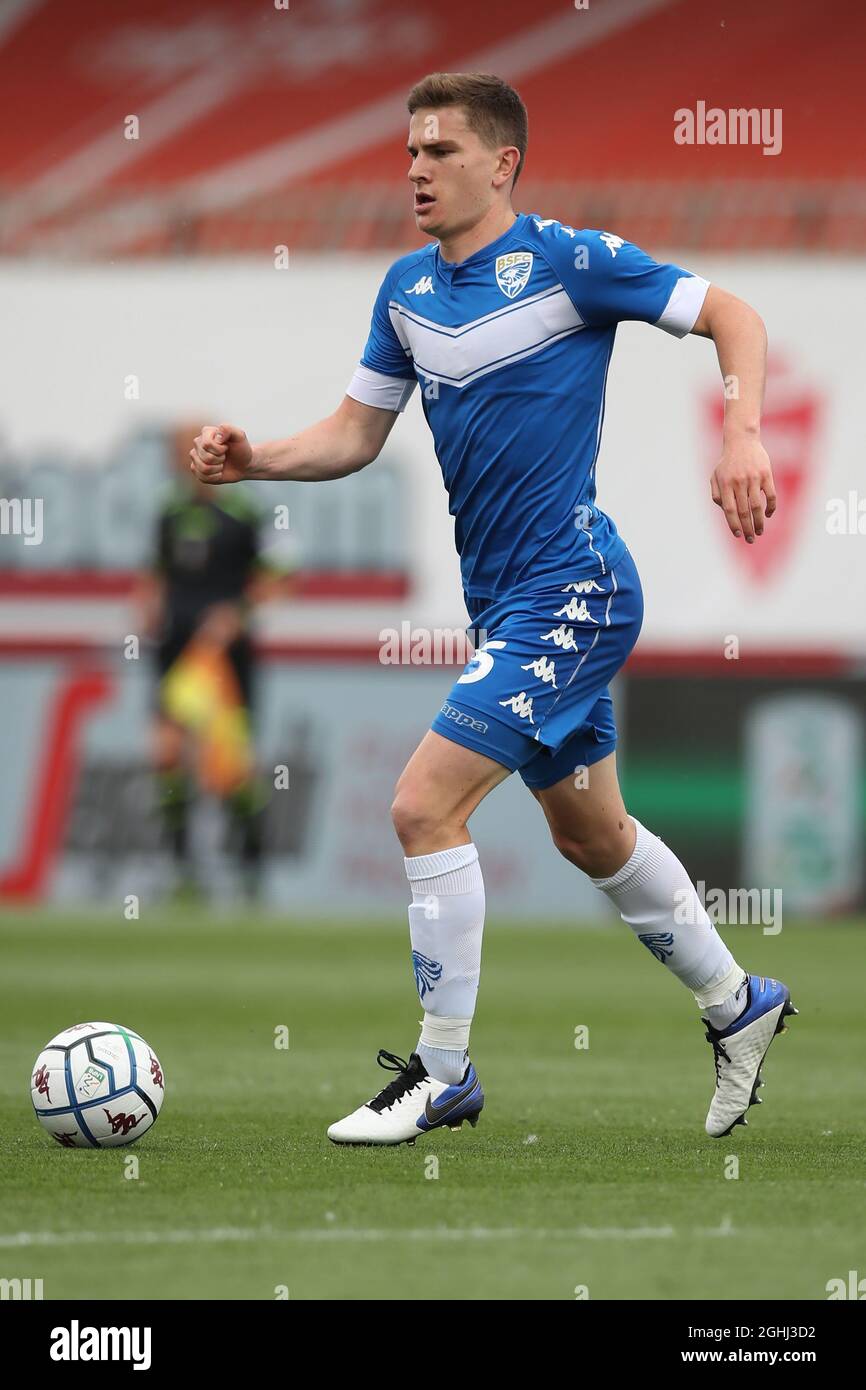 Monza, , 10th May 2021. Tom Van de Looi of Brescia Calcio during the Serie  B match at U-Power Stadium, Monza. Picture credit should read: Jonathan  Moscrop / Sportimage via PA Images