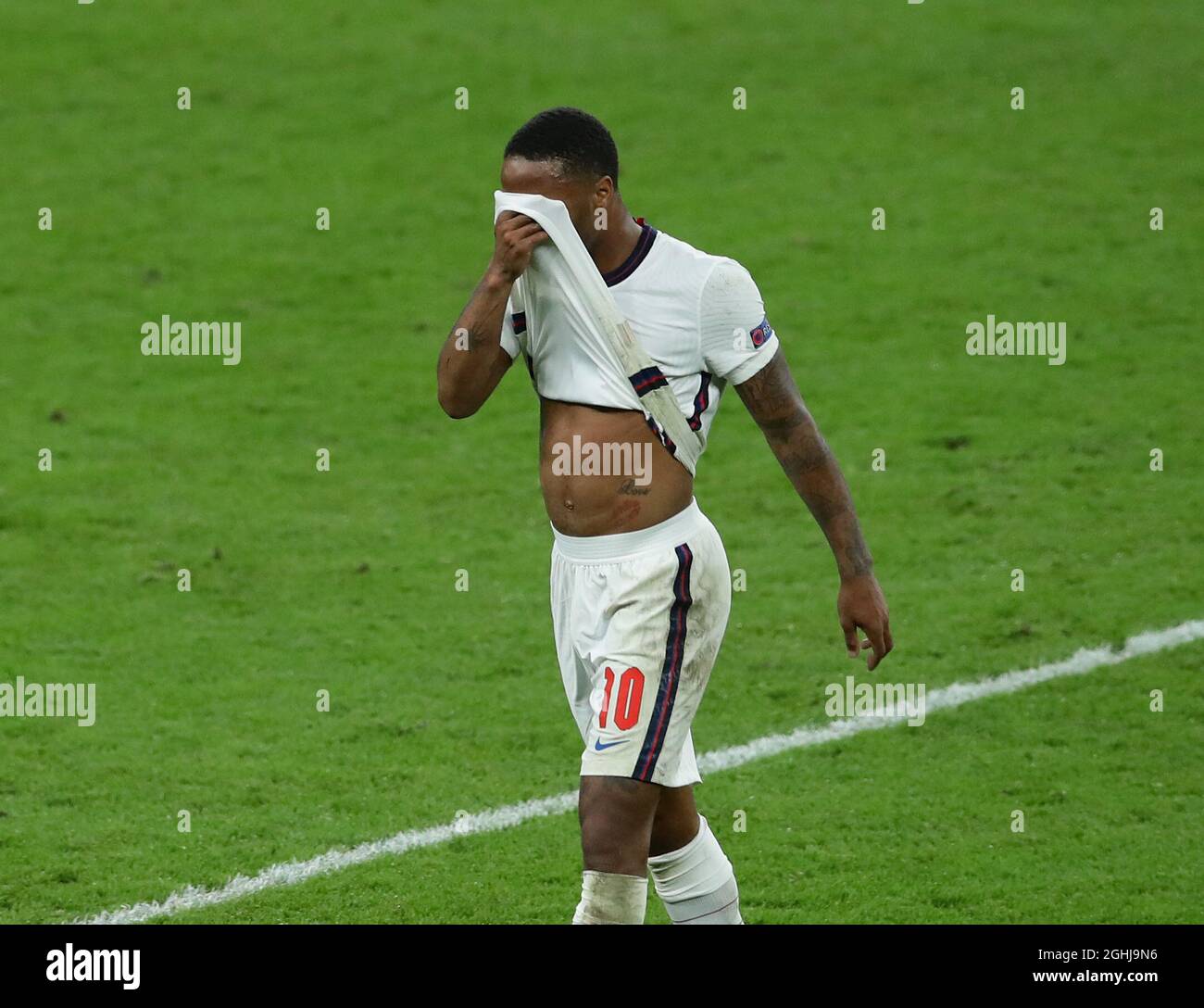 London, England, 11th July 2021.  Raheem Sterling of England during the UEFA Euro 2020 final at Wembley Stadium, London. Picture credit should read: David Klein / Sportimage via PA Images Stock Photo