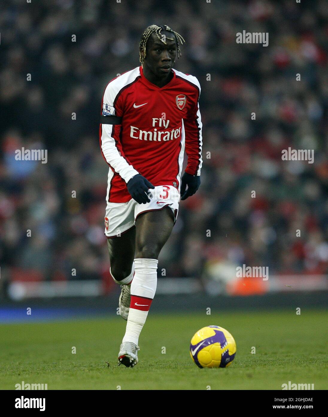 Arsenal's Bacary Sagna during Barclays Premier League match, Arsenal vs. West Ham United. Stock Photo