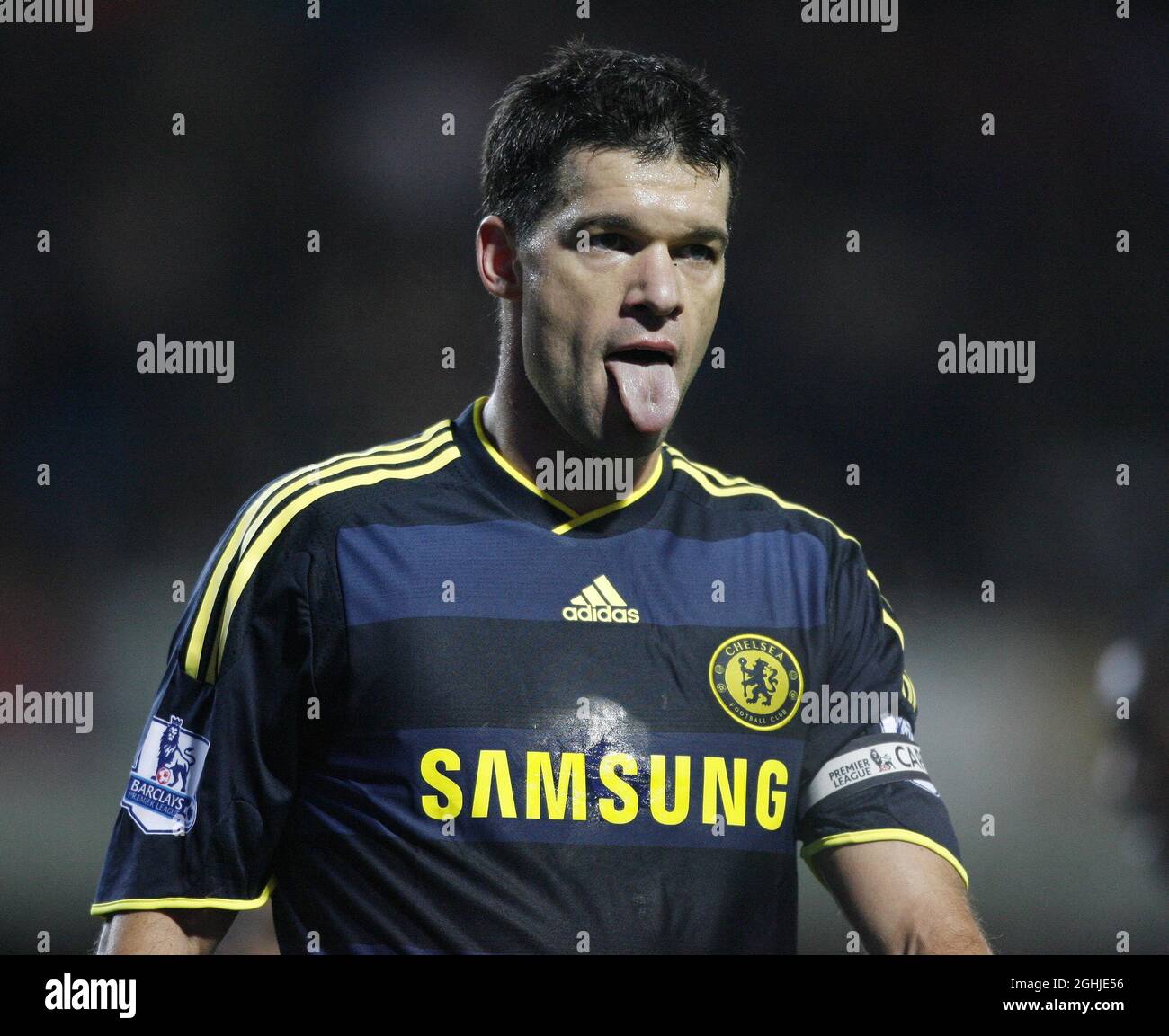 Chelsea's Michael Ballack looks on during the Carling Cup match between  Blackburn Rovers v Chelsea at Ewood Park, Blackburn Stock Photo - Alamy