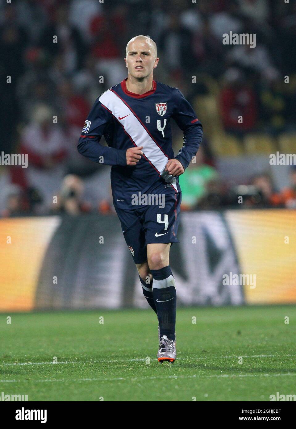 USA's Michael Bradley in action during the FIFA World Cup 2010, Group C match between England v USA at Royal Bafokeng Stadium, Rustenburg, South Africa. Stock Photo