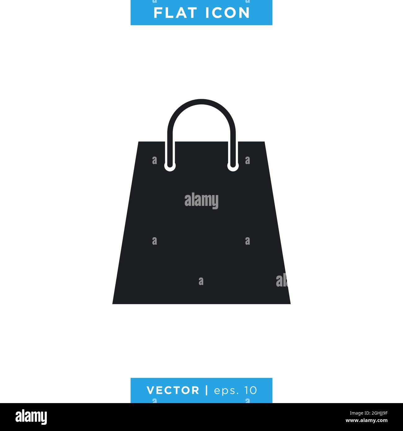 Shopping Bag Icon Vector Stock Illustration Logo Design Template. Vector eps 10 Stock Vector