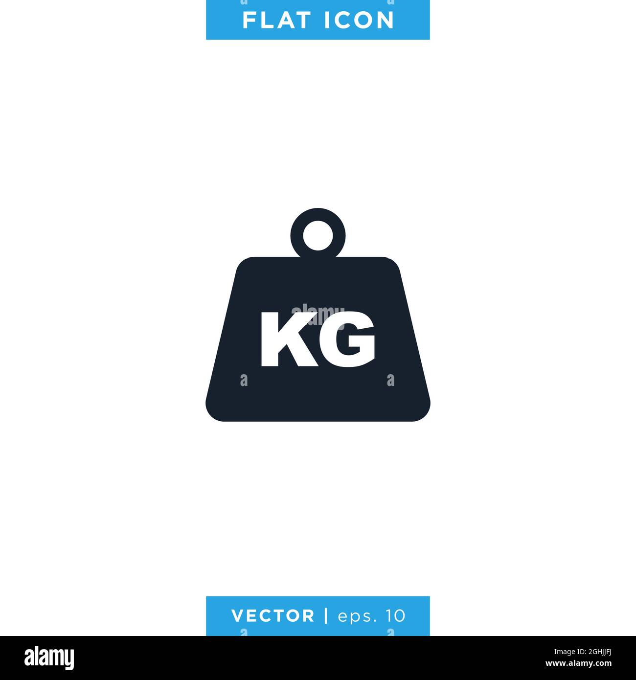 Dumbbell Icon Vector Stock Illustration Design Template. Vector eps 10. Stock Vector