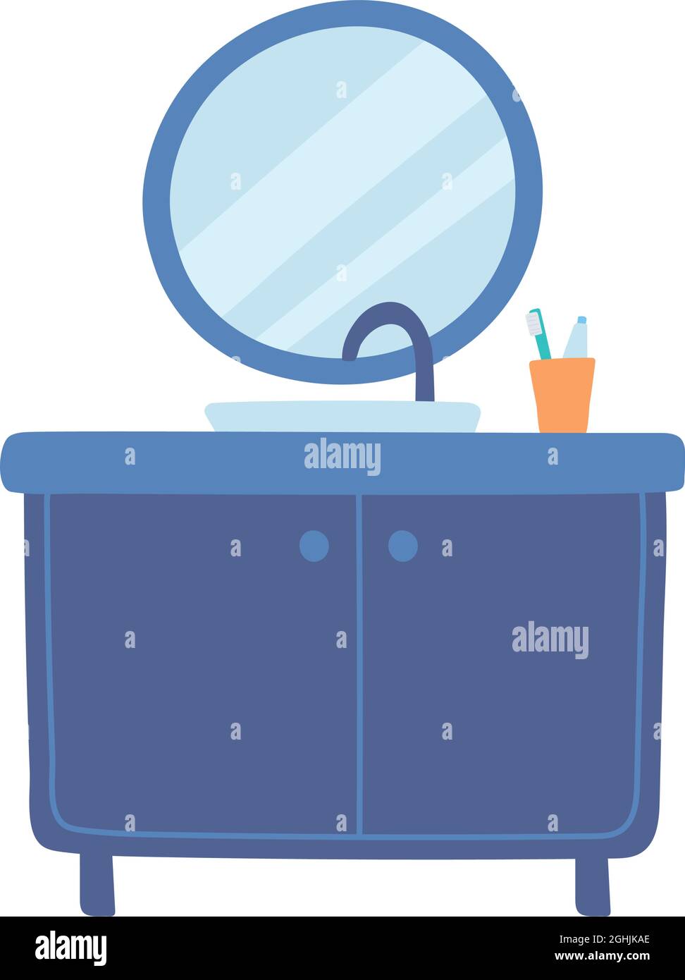 bathroom sink and mirror Stock Vector Image & Art - Alamy
