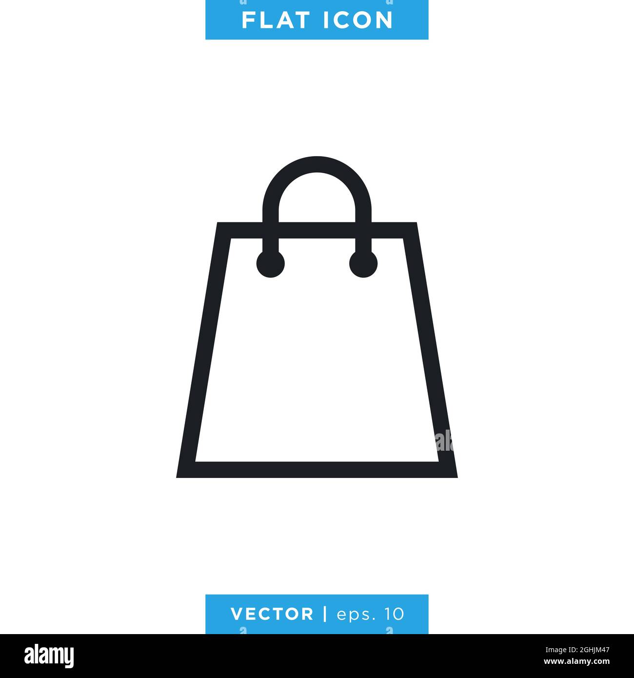 Shopping Bag Icon Vector Stock Illustration Logo Design Template