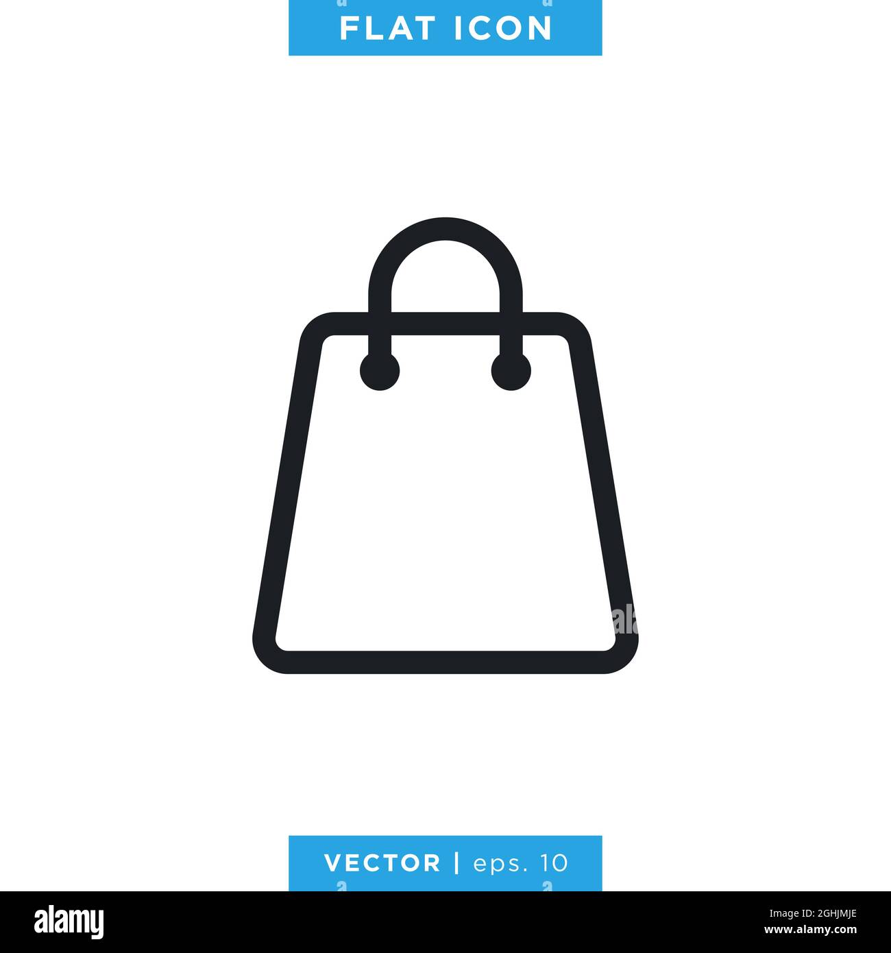 Shopping Bag Icon Vector Stock Illustration Logo Design Template