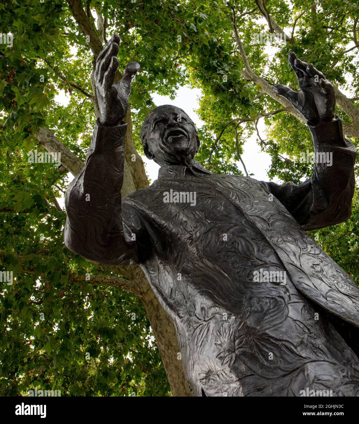 Statue of Nelson Mandela in Parliament Square, Westminster, London