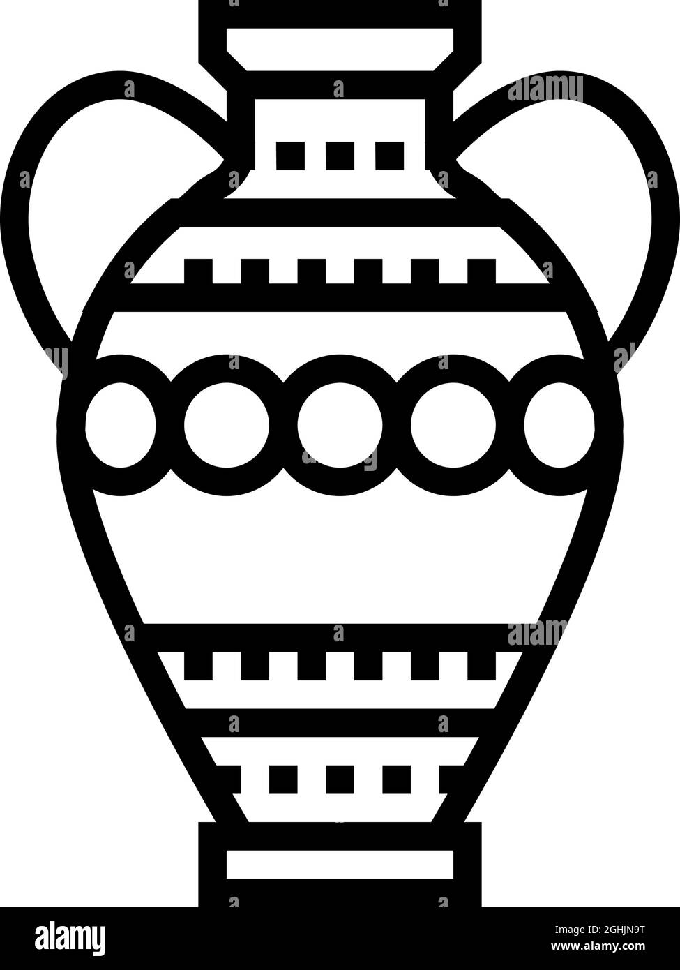amphora ancient rome line icon vector illustration Stock Vector Image ...