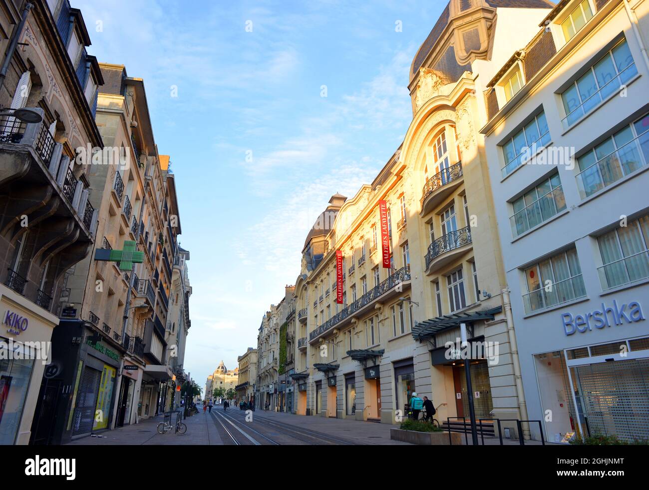 Reims, France, rue du Vesle, houses and shops in the evening light Stock  Photo - Alamy