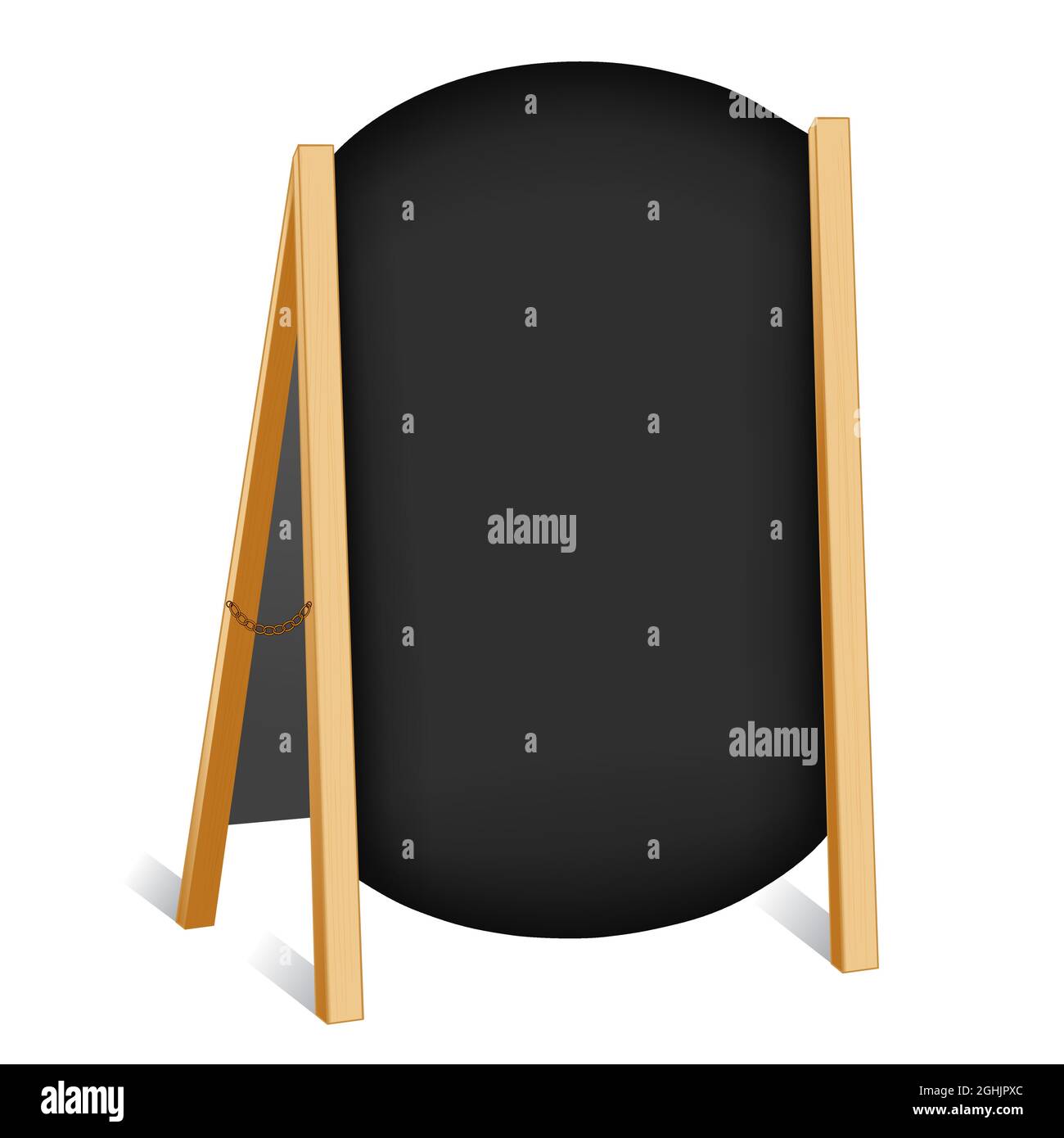 Small business street chalk board advertising display stand, sandwich