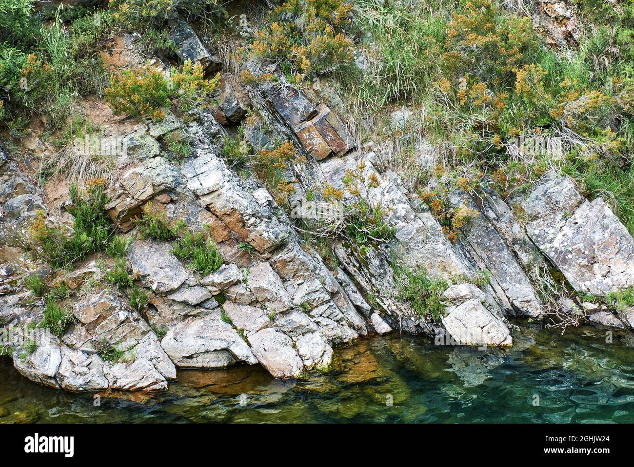 Calari Rocks Closeup rocks surrounded crystal hi-res stock photography and images ...