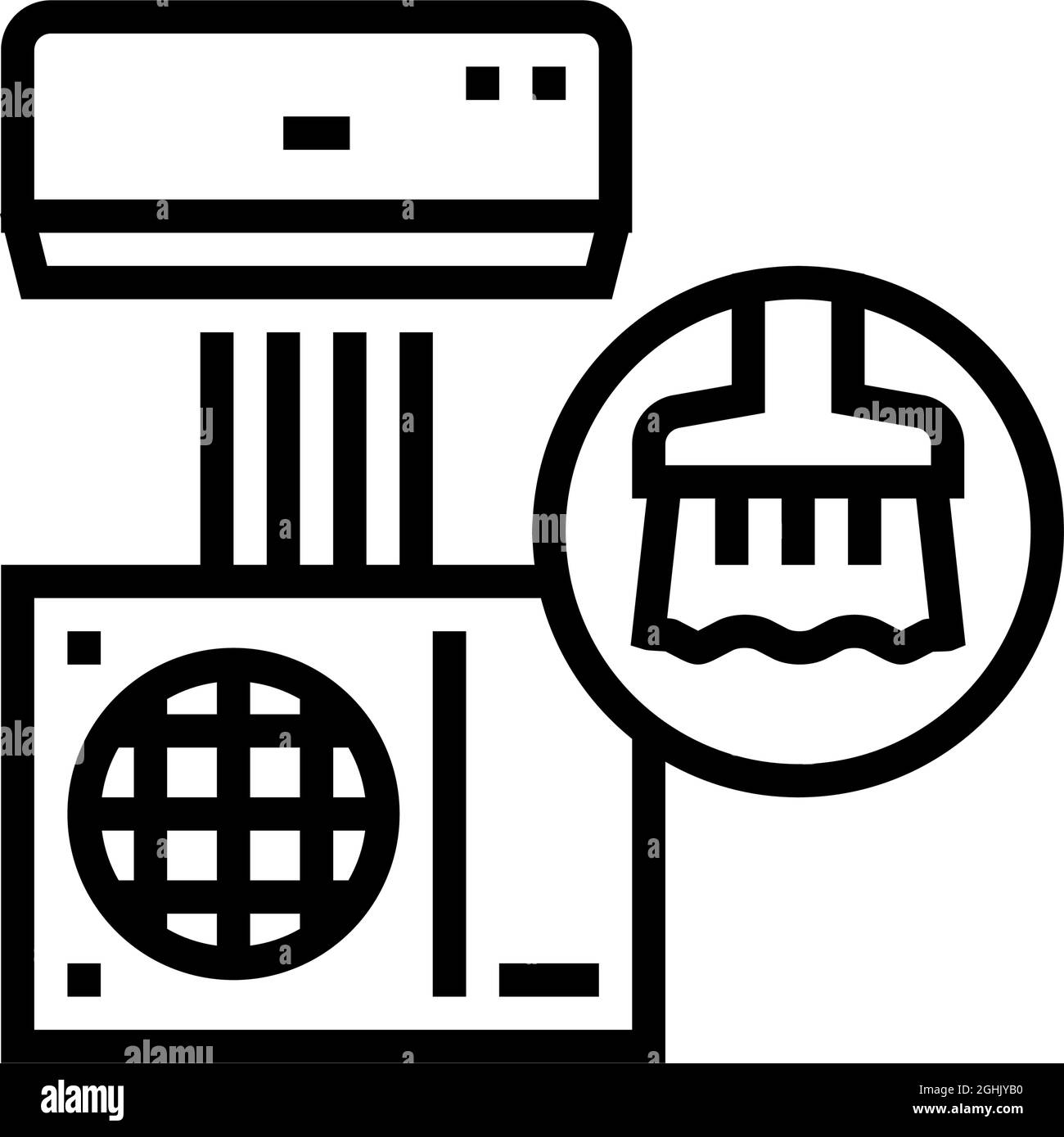 duct cleaning line icon vector illustration Stock Vector Image & Art