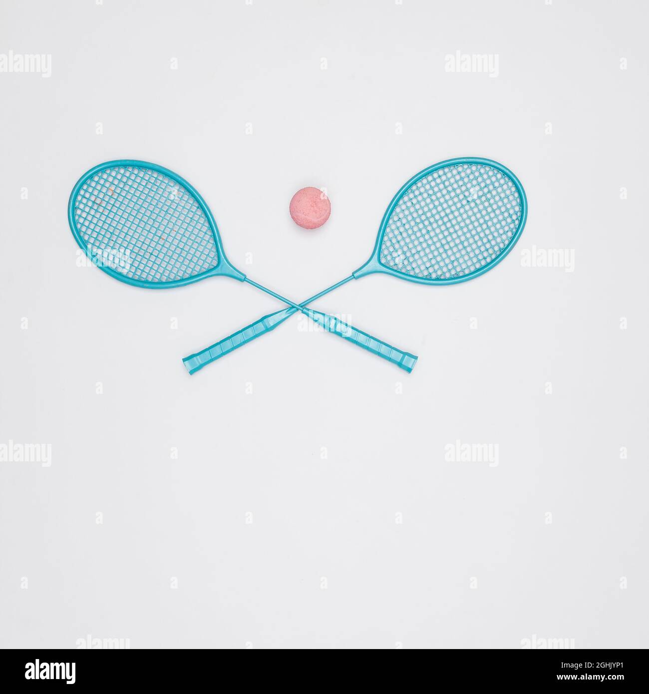 Tennis Ball and Rackets; Photo On White Background Stock Photo - Alamy