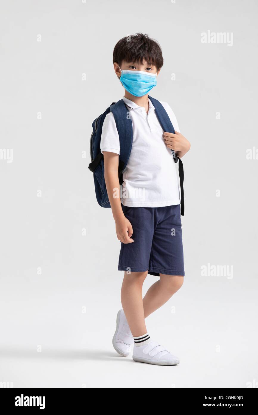 Little boy wearing surgical mask Stock Photo - Alamy