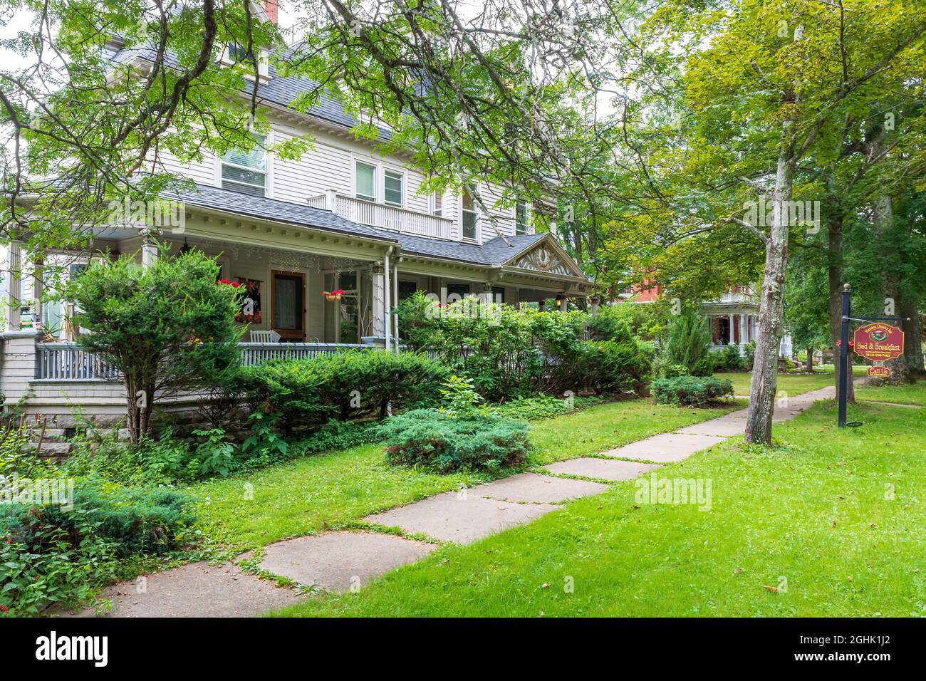 SMETHPORT, PA, USA15 AUGUST 2021 An historic home in the Smethport