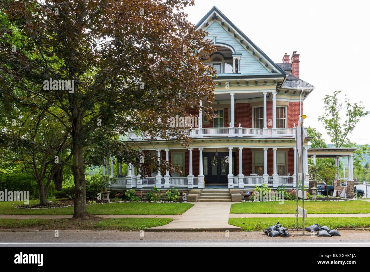 SMETHPORT, PA, USA15 AUGUST 2021 An historic home in the Smethport