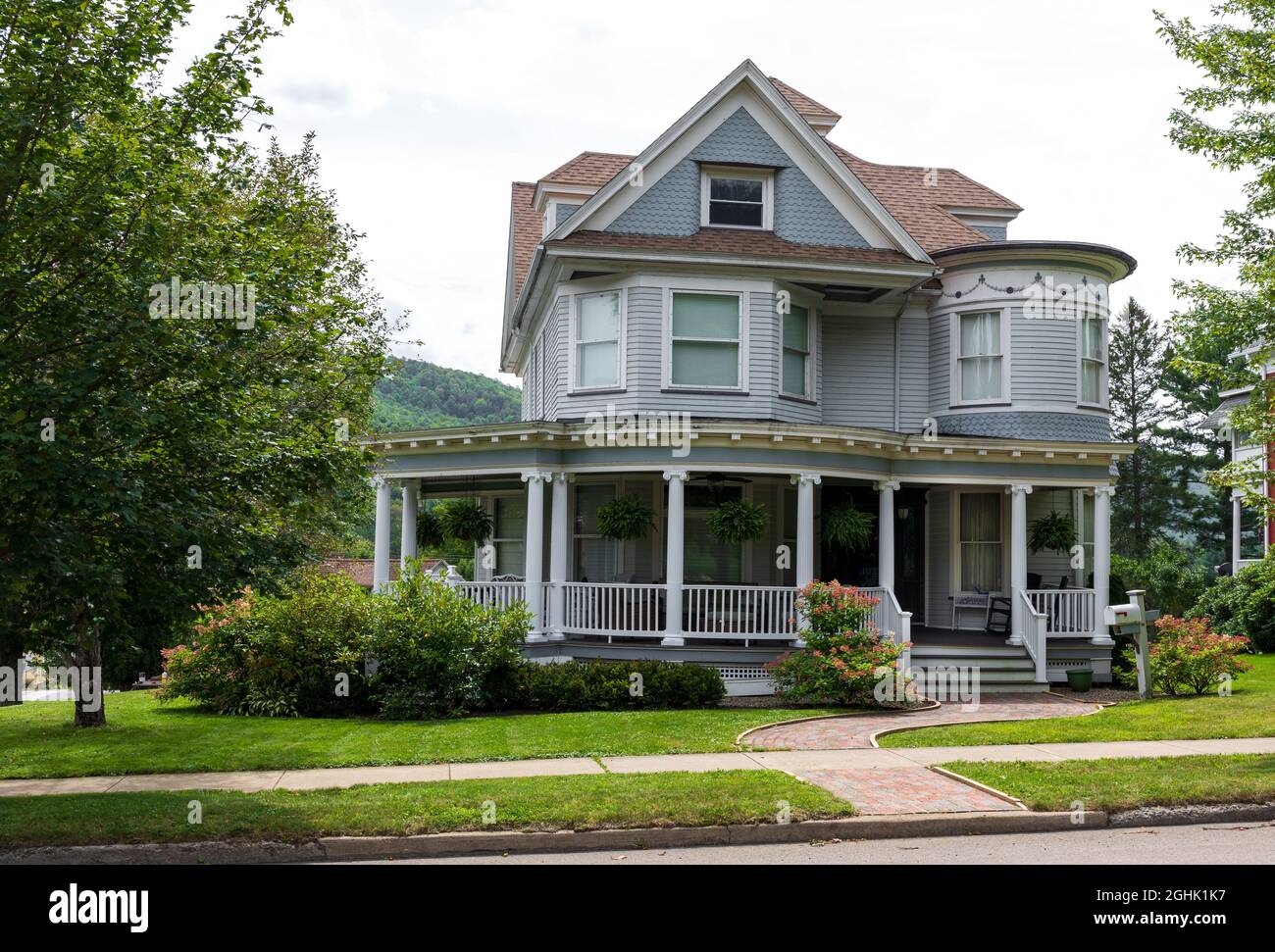 SMETHPORT, PA, USA15 AUGUST 2021 An historic home in the Smethport