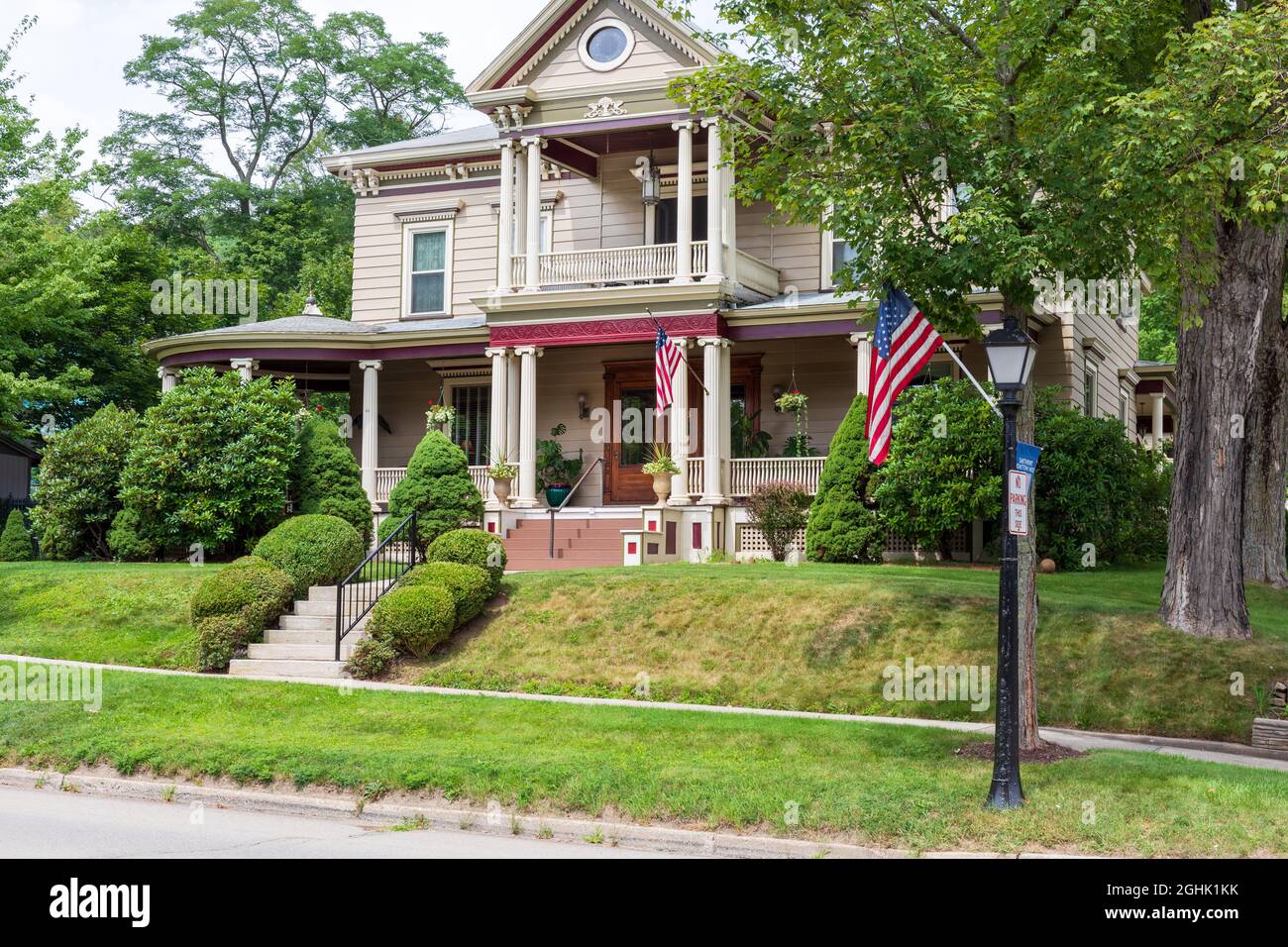 SMETHPORT, PA, USA15 AUGUST 2021 An historic home in the Smethport