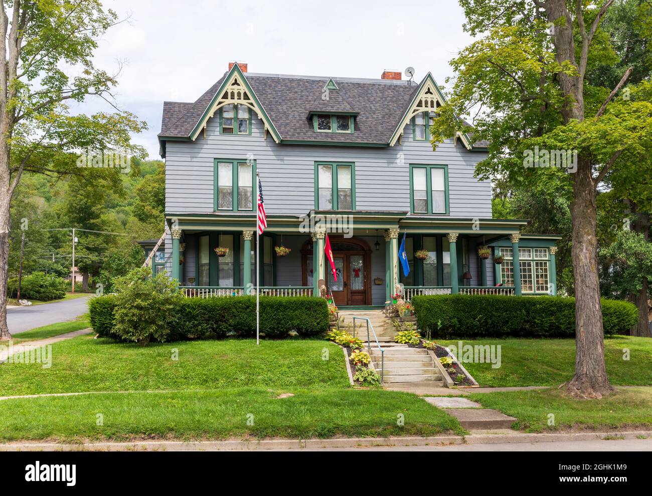 SMETHPORT, PA, USA15 AUGUST 2021 An historic home in the Smethport