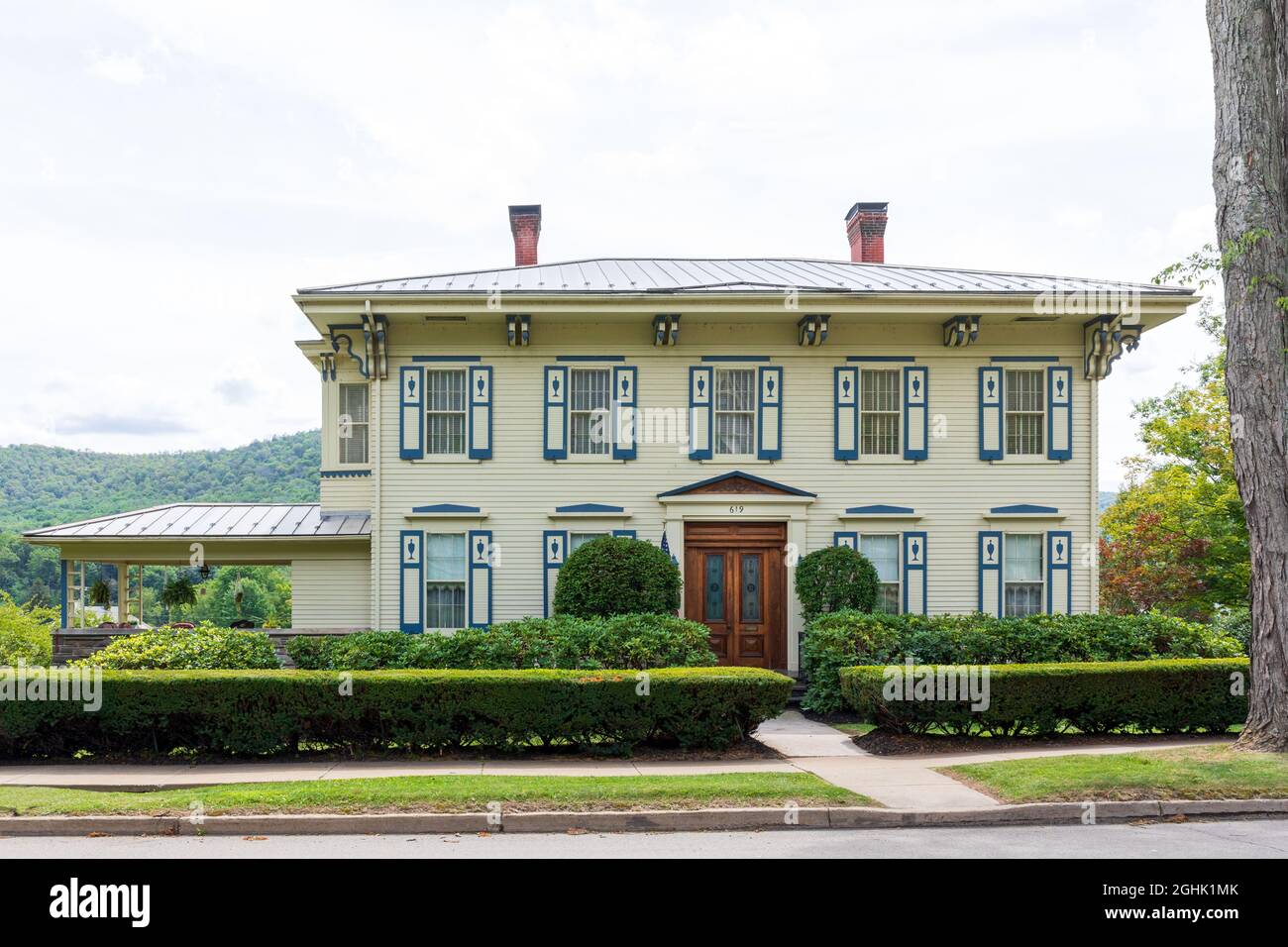 SMETHPORT, PA, USA15 AUGUST 2021 An historic home in the Smethport