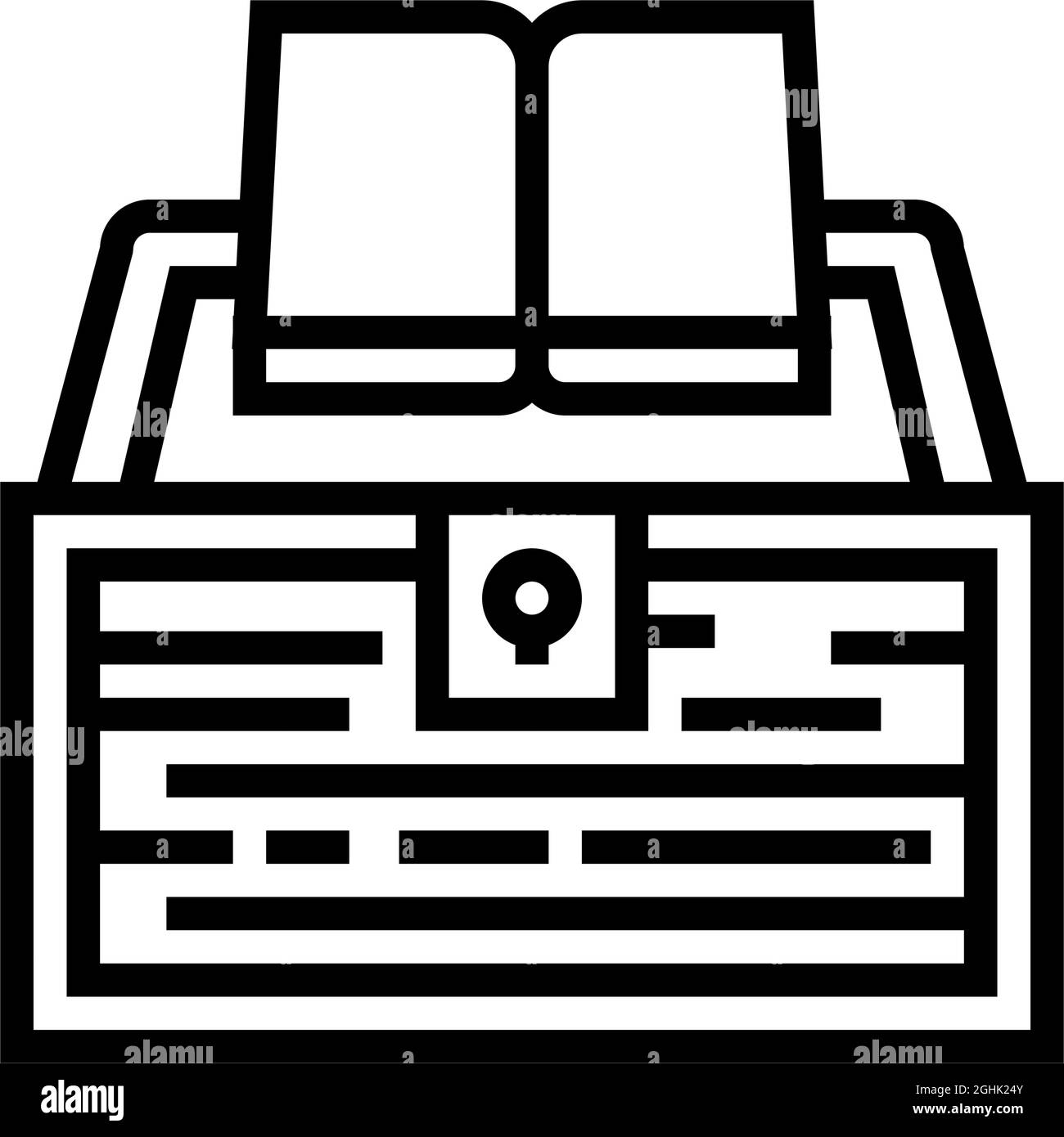 book educate knowledge line icon vector illustration Stock Vector Image ...