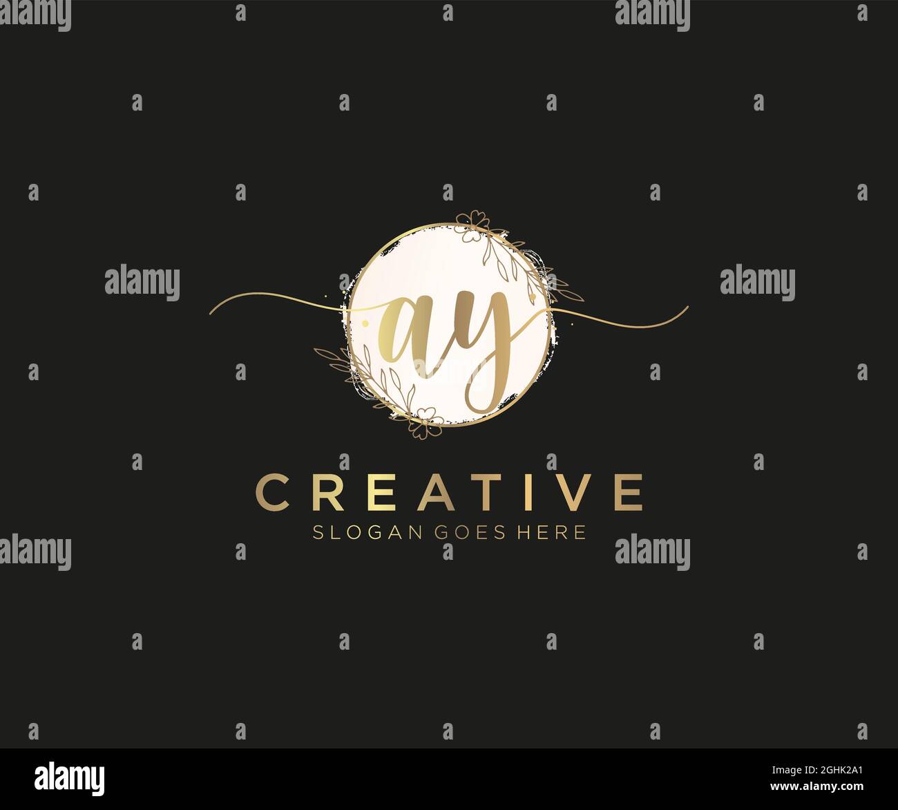 AY Feminine logo beauty monogram and elegant logo design, handwriting ...