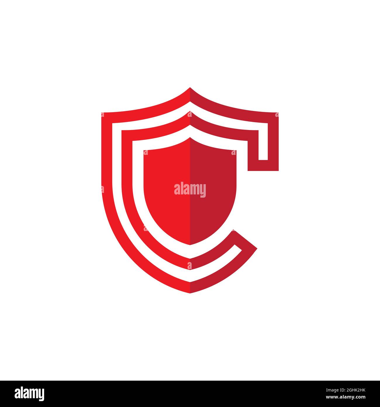 shield vector illustration design template Stock Photo - Alamy