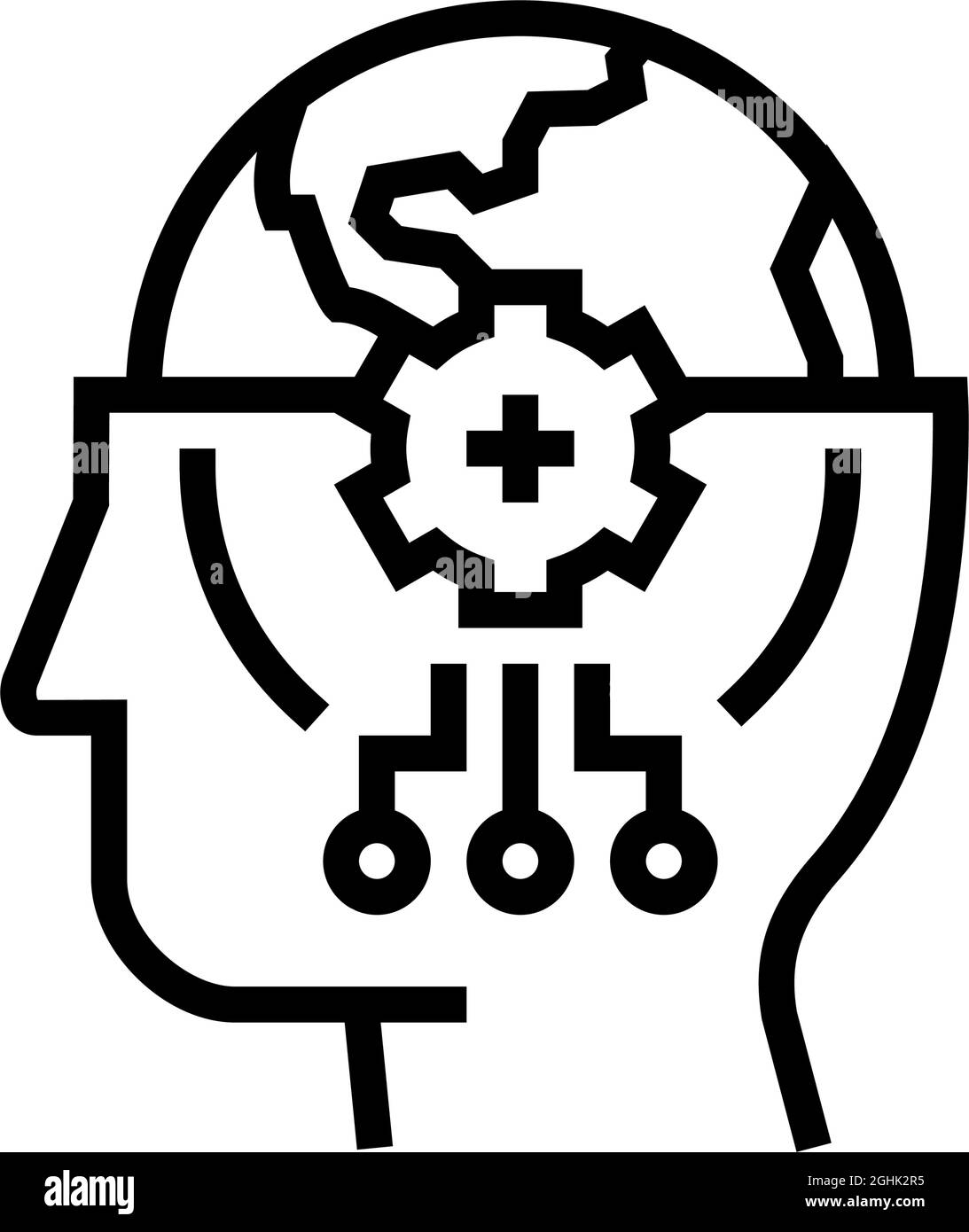 world knowledge line icon vector illustration Stock Vector Image & Art ...