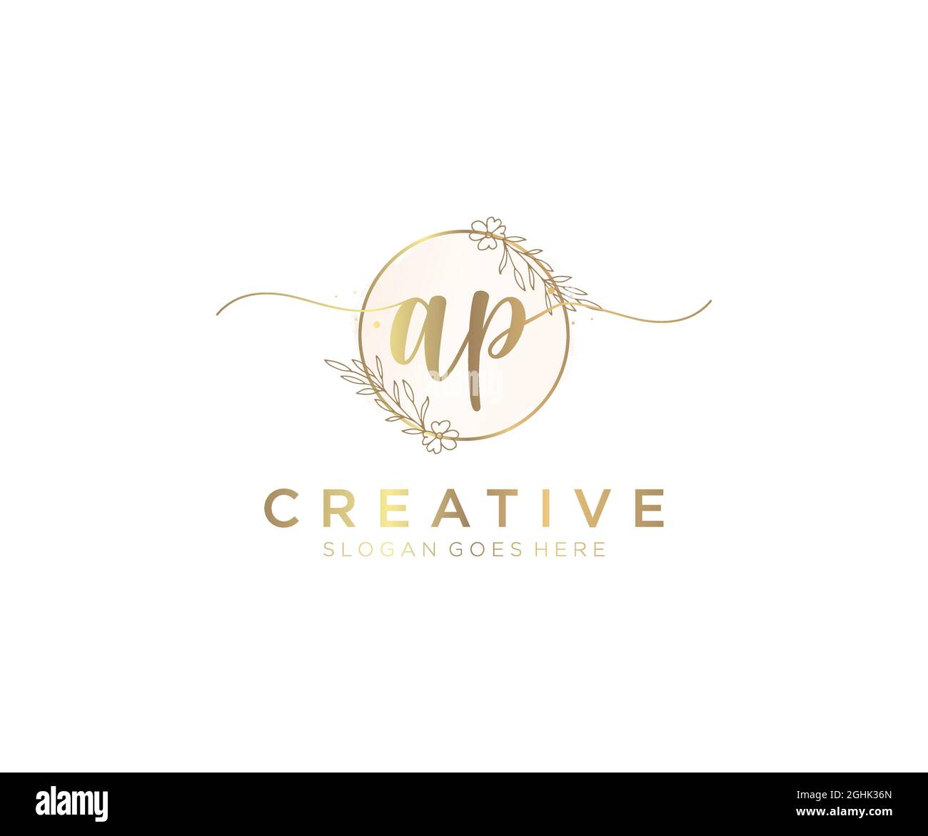 AP Feminine logo beauty monogram and elegant logo design, handwriting ...