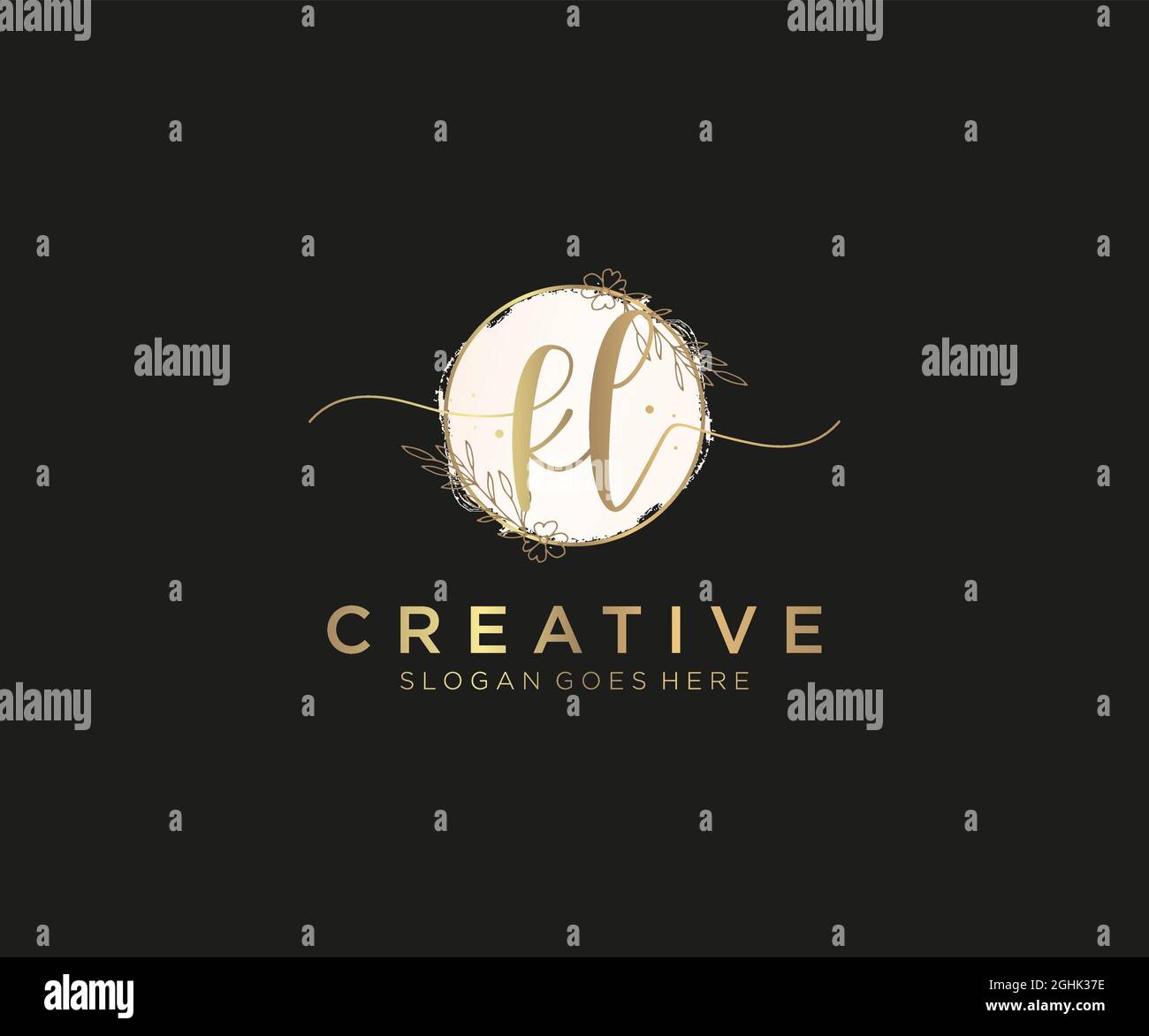 KL Feminine logo beauty monogram and elegant logo design, handwriting ...