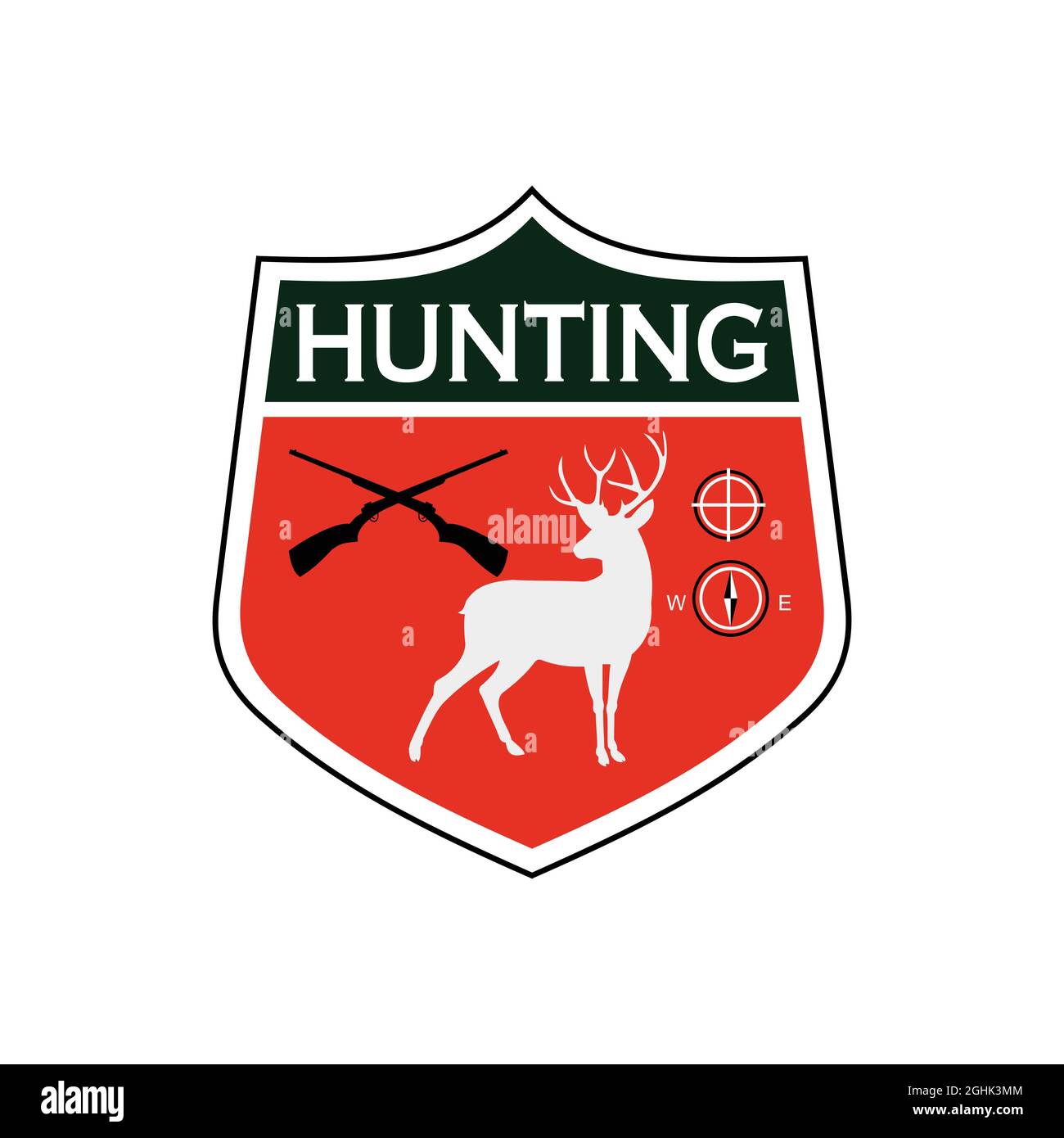 hunting season logo design that can be customized with the club name