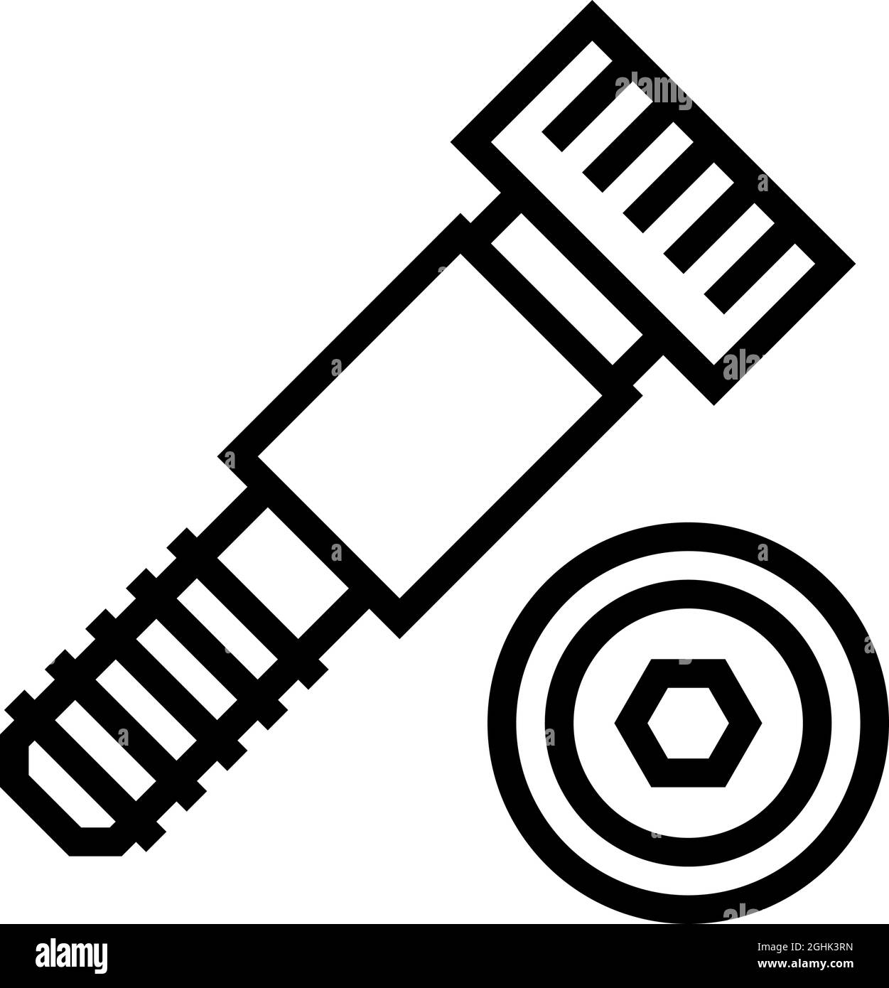 shoulder screw line icon vector illustration Stock Vector Image & Art ...