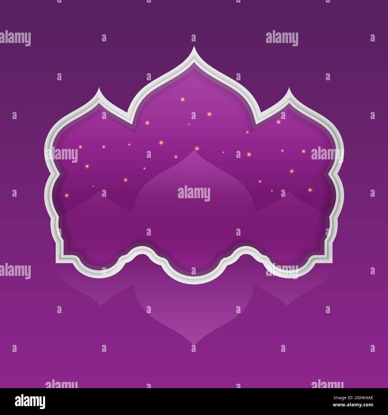 Vector graphic islamic banner and background with beautiful purple ...