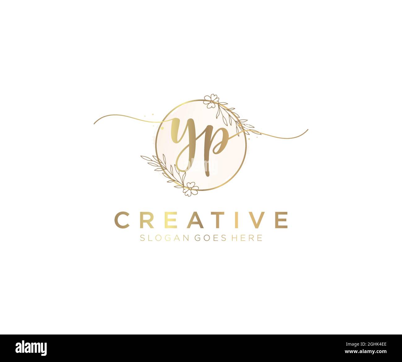 YP Feminine logo beauty monogram and elegant logo design, handwriting ...