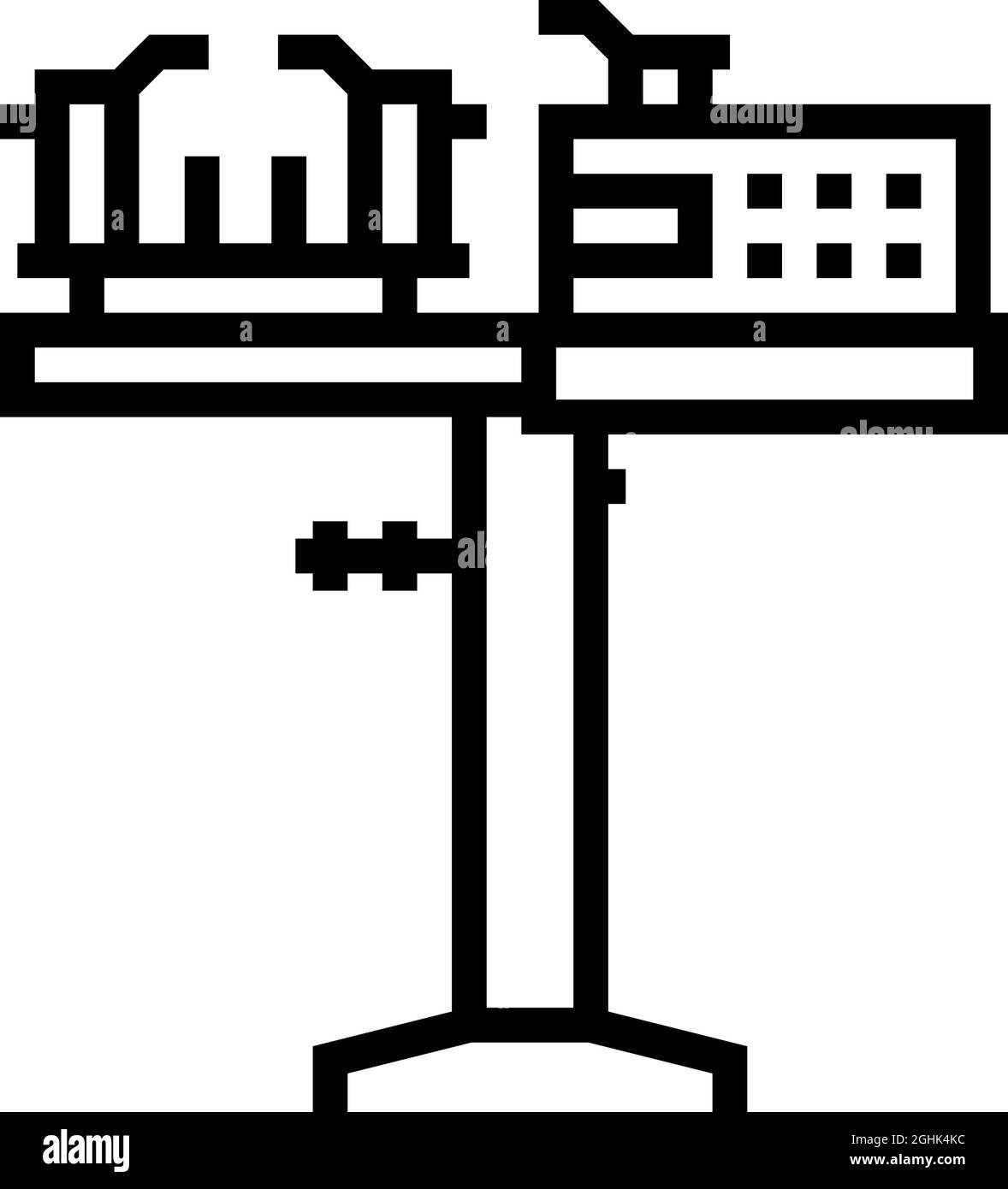 racquet stringing machine line icon vector illustration Stock Vector ...