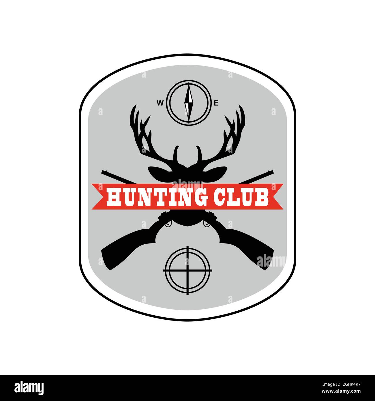 hunting season logo design that can be customized with the club name
