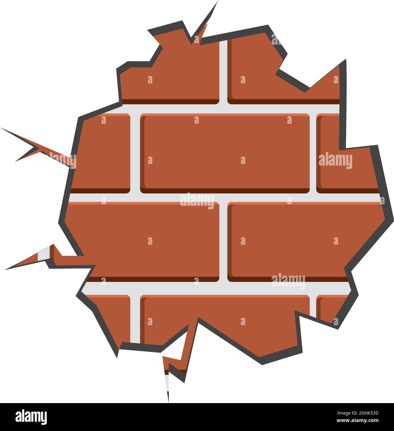 wall bricks cracked Stock Vector Image & Art - Alamy