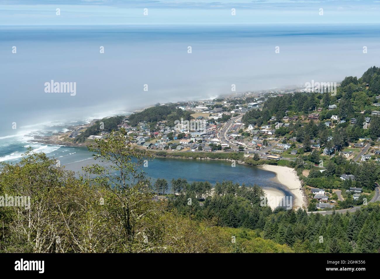 Yachats, a small town alongside the Yachats River on the Oregon Coast