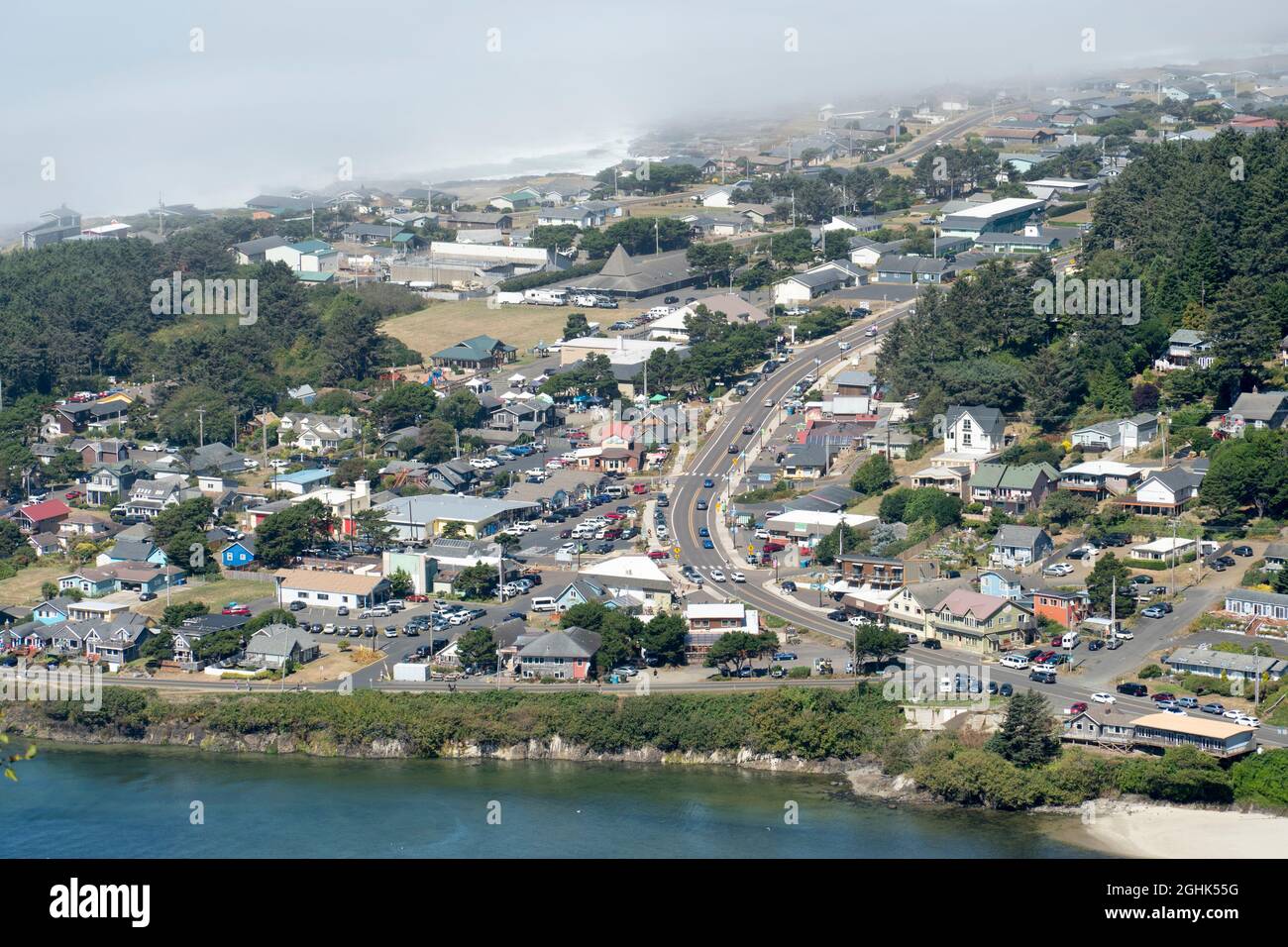 Yachats, a small town alongside the Yachats River on the Oregon Coast
