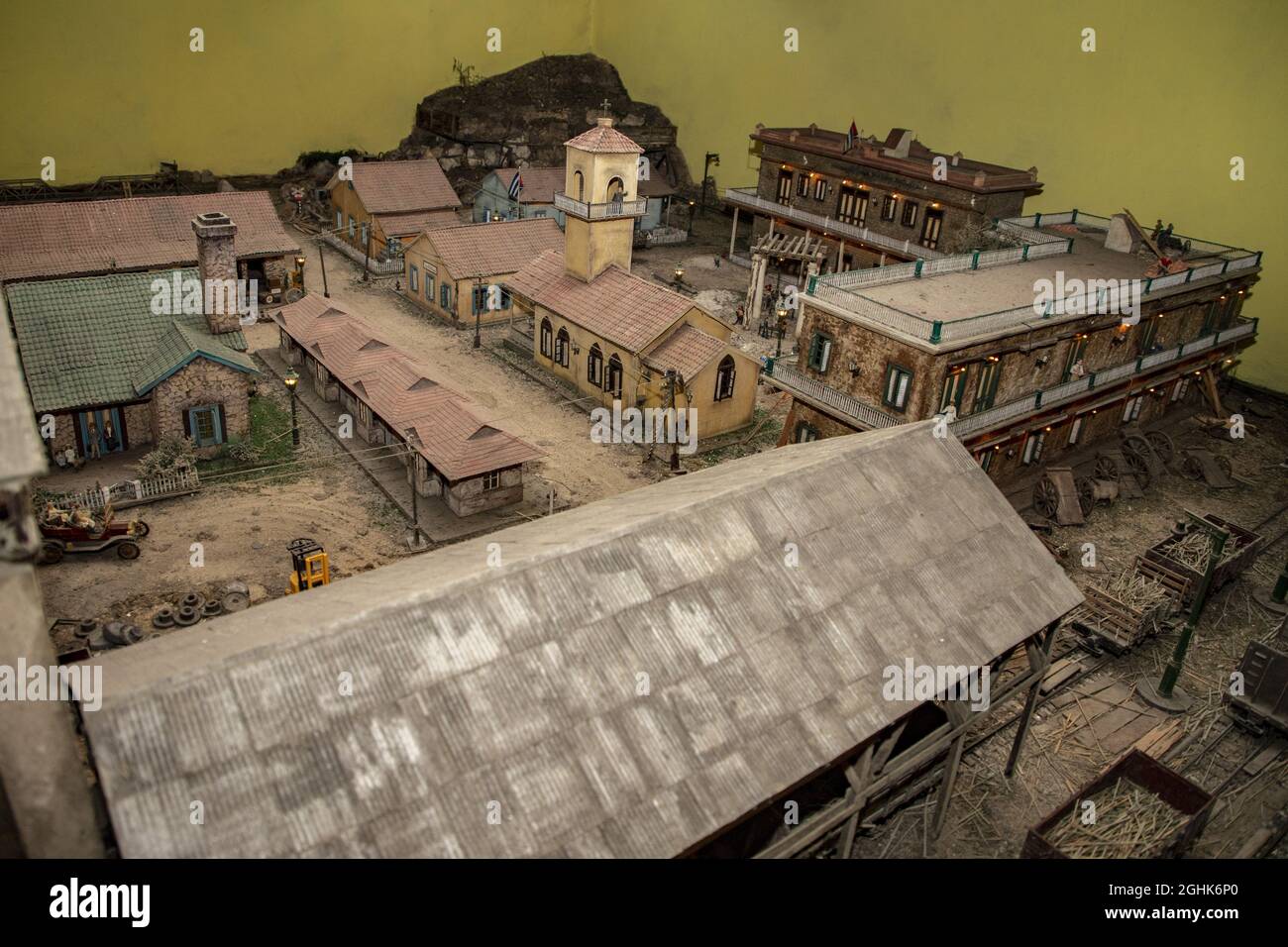 Top view of an old wild west town Stock Photo - Alamy