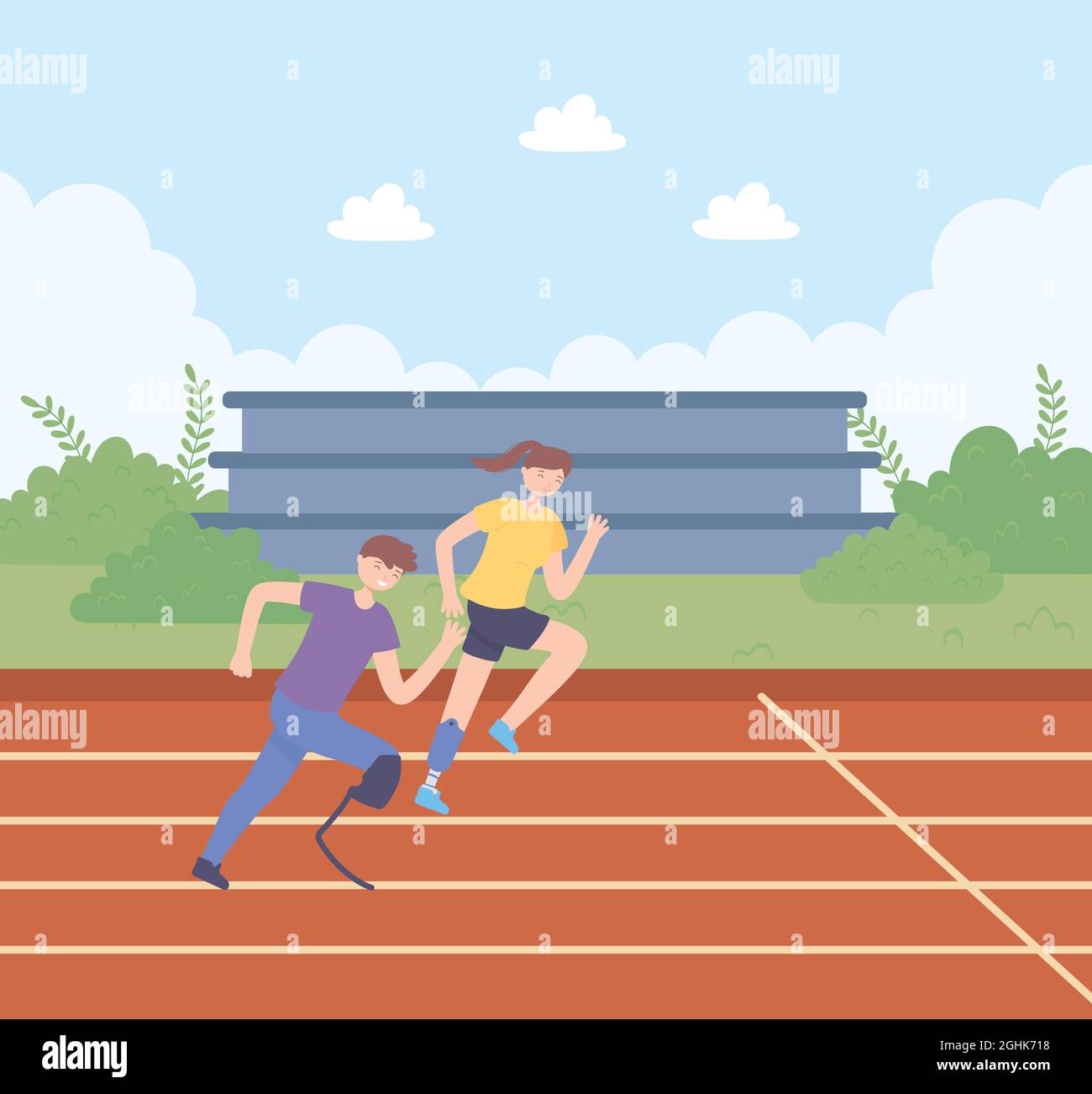 disabled people jogging Stock Vector Image & Art - Alamy