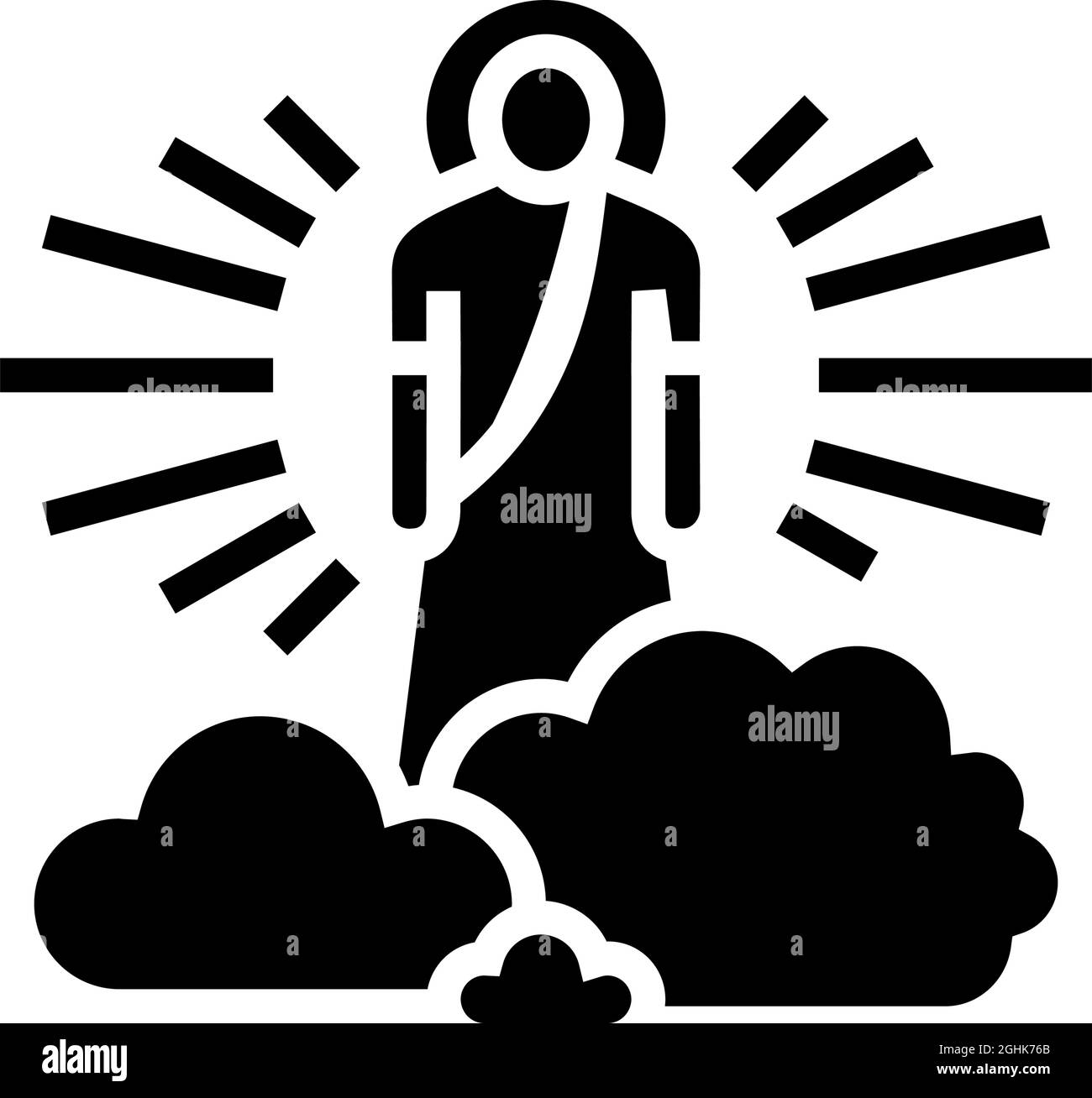 god christianity glyph icon vector illustration Stock Vector Image ...