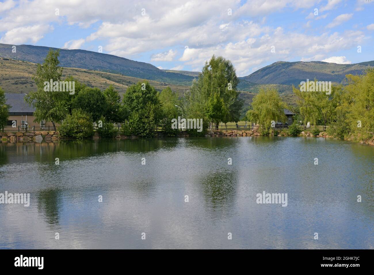 Torniquet pond in Puigcerdá, Gerona, Catalonia, Spain Stock Photo