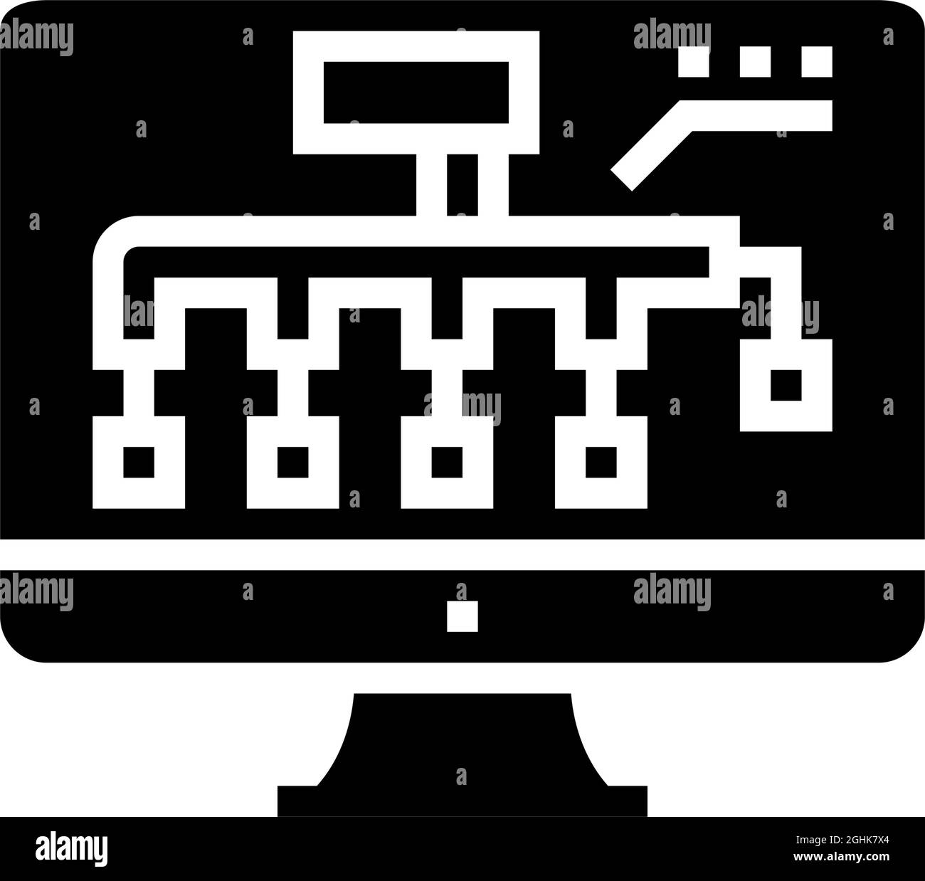 hvac layout design glyph icon vector illustration Stock Vector Image ...