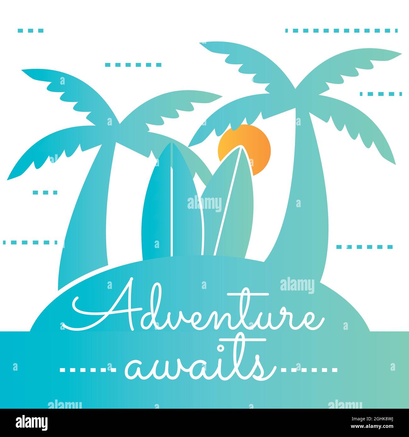Poster Adventure Awaits Stock Vector Image Art Alamy