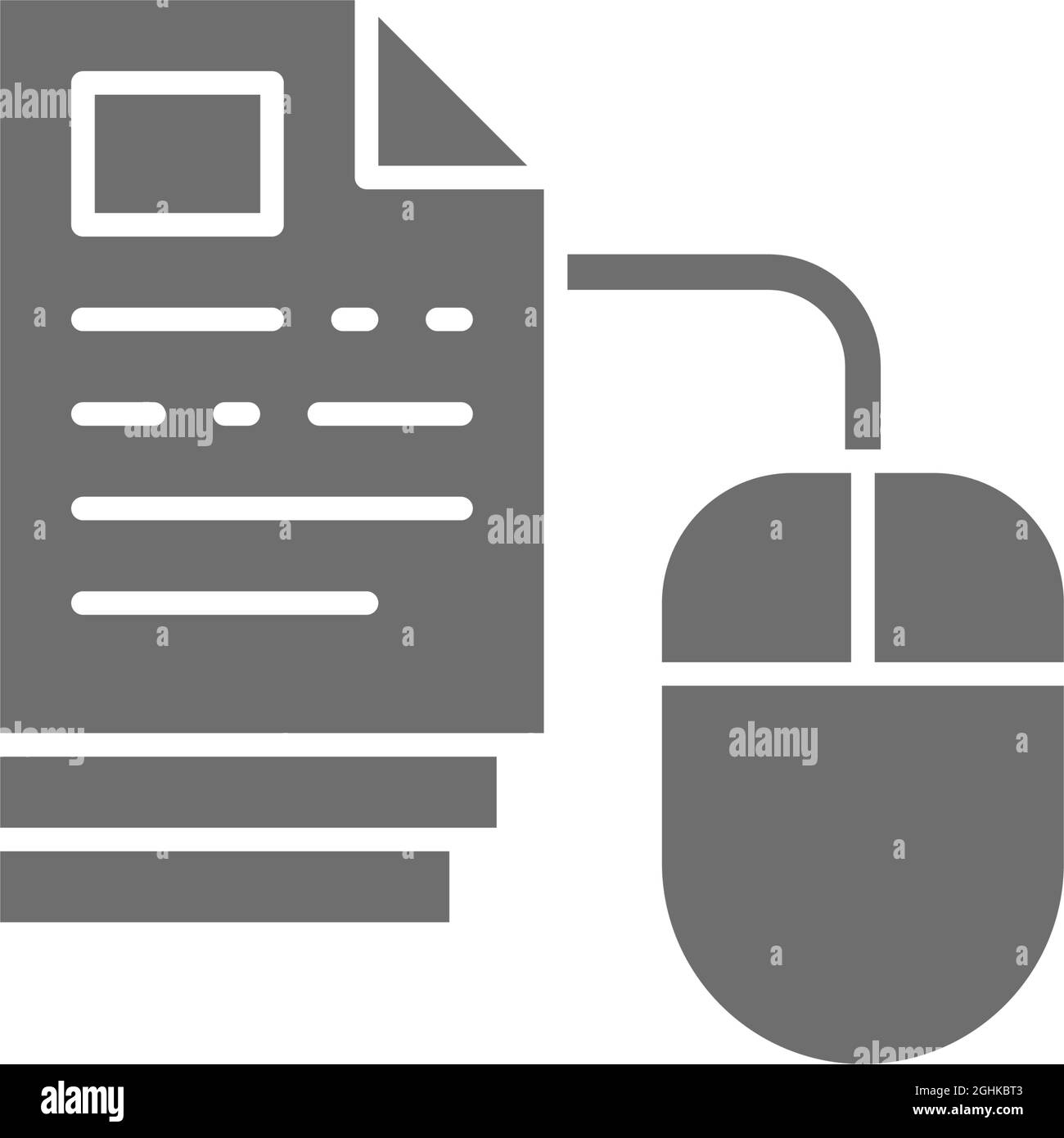 Vector computer mouse with pages, online education in one click, web ...