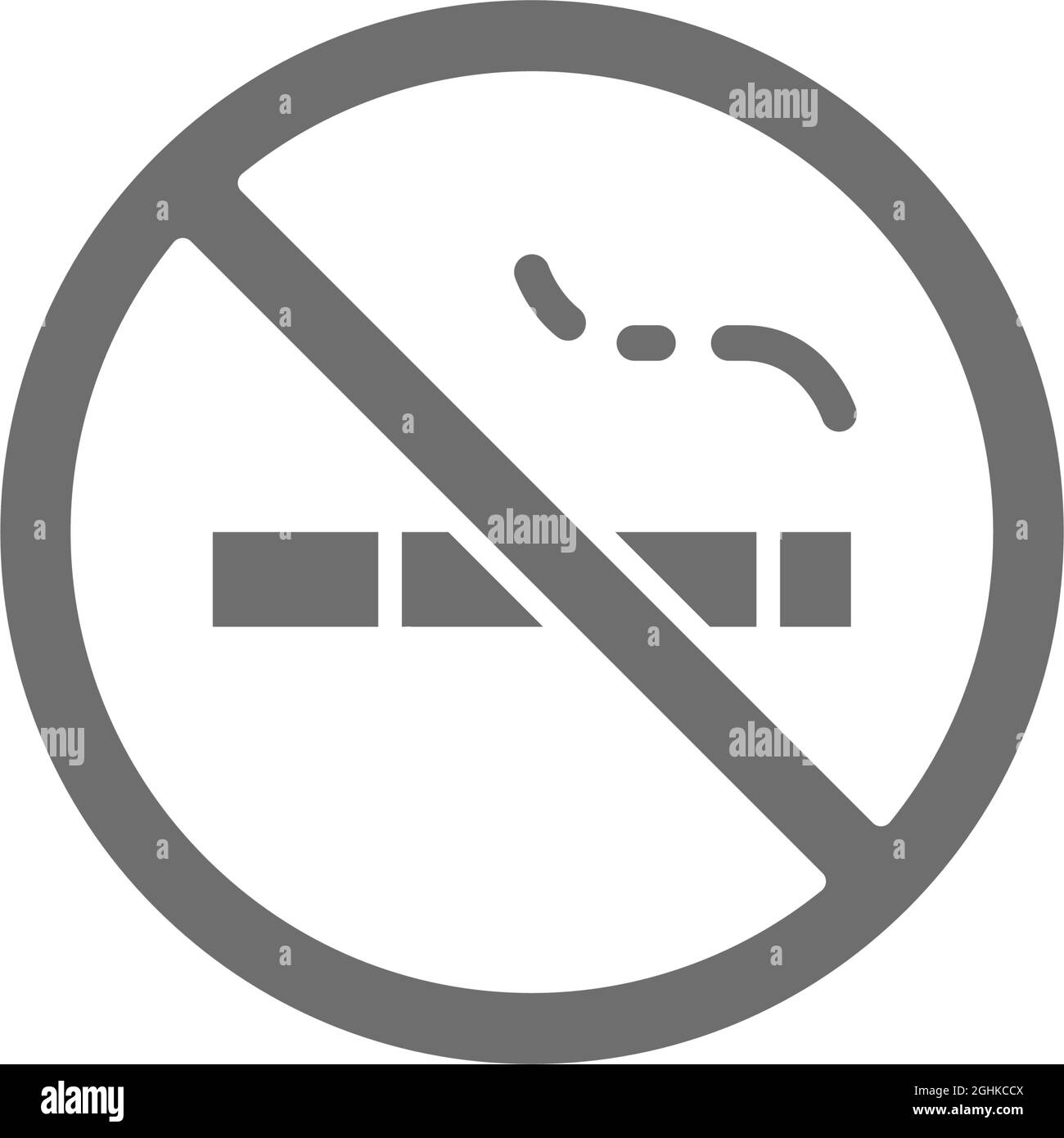 Cutlery, plate with fork and knife grey icon. Stock Vector